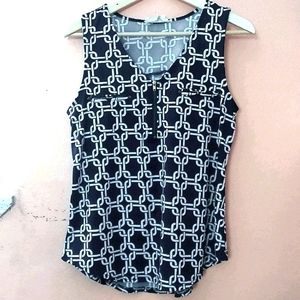 Navy blue silk blouse